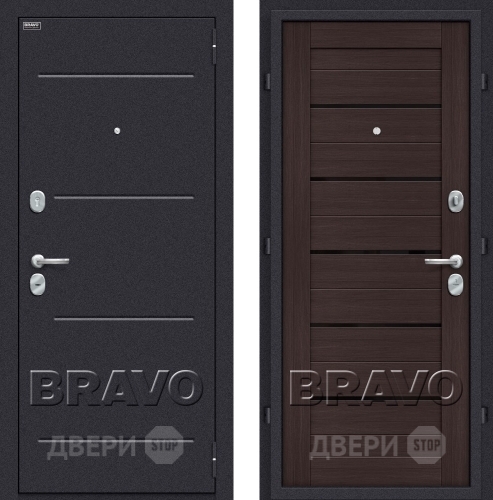 Входная металлическая Дверь Bravo Оптим Техно Венге в Волоколамске