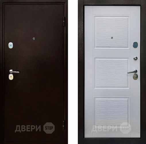 Входная металлическая Дверь СТОП Авангард 3К Беленый Дуб в Волоколамске