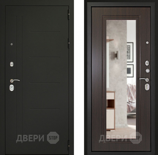 Дверь (Дверной Континент) Сити - Z 3К с зеркалом Венге в Волоколамске
