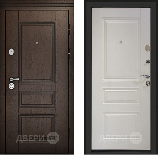 Входная металлическая Дверь (Дверной Континент) Аликанте Белый ясень в Волоколамске
