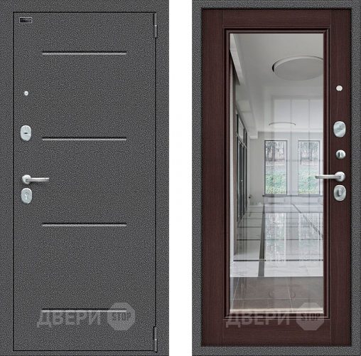 Дверь Bravo Porta S-2 104/П61 с зеркалом венге в Волоколамске