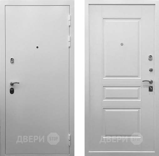 Входная металлическая Дверь Ратибор Бланко 3К Белый матовый в Волоколамске