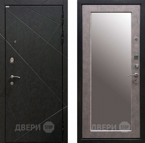 Дверь Ратибор Эстет 3К с зеркалом Бетон светлый в Волоколамске