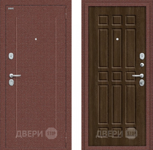 Дверь Bravo Любо Мини Антик медный/Dark Barnwood в Волоколамске