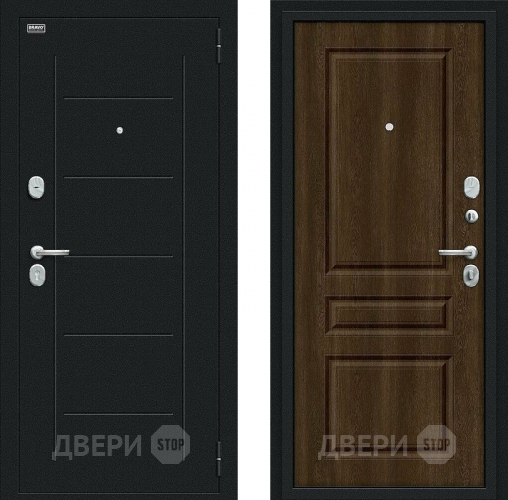 Дверь Bravo Пик Букле черное/Dark Barnwood в Волоколамске