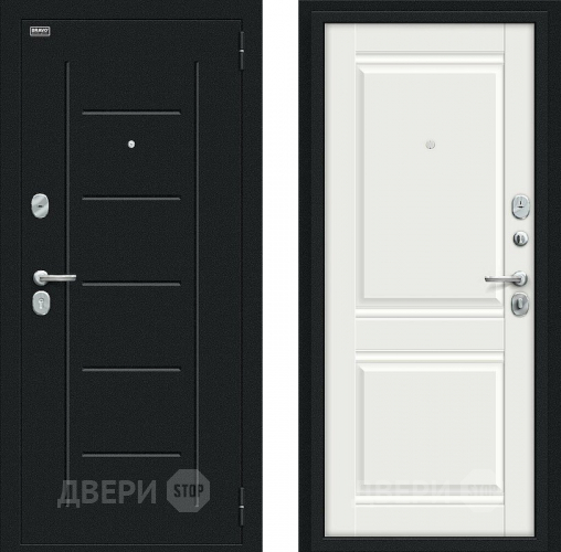 Дверь Bravo Некст Kale Букле черное/Off-white в Волоколамске