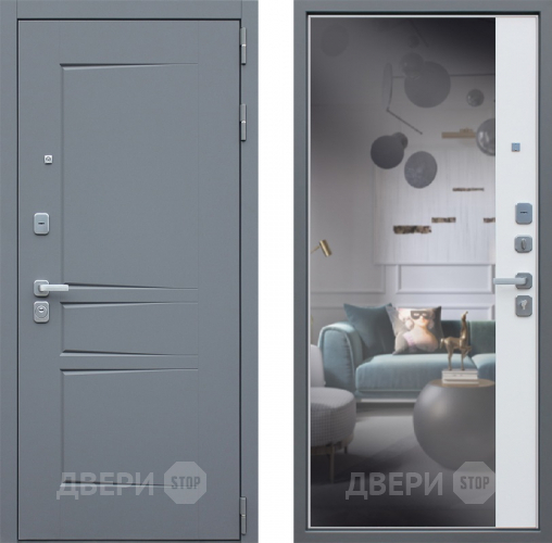 Входная металлическая Дверь АСД Челси с зеркалом в Волоколамске