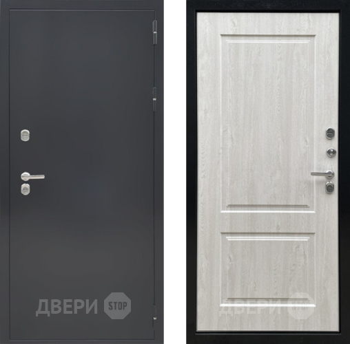 Входная металлическая Дверь Ратибор Термоблок 3К Черное серебро/Сосна белая в Волоколамске