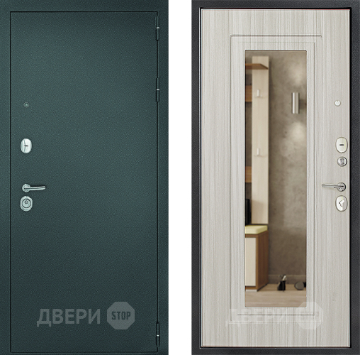 Дверь Дверной Континент Рубикон Серебро Зеркало Сандал в Волоколамске