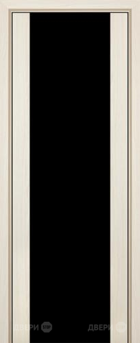 Межкомнатная дверь ProfilDoors 8X эш вайт мелинга (черный триплекс) в Волоколамске