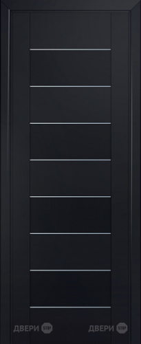 Межкомнатная дверь ProfilDoors 45U черный-матовый частично остекленная (графит) в Волоколамске