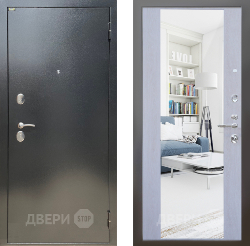 Дверь Шелтер (SHELTER) Стандарт 12 с зеркалом Дуб филадельфия крем в Волоколамске