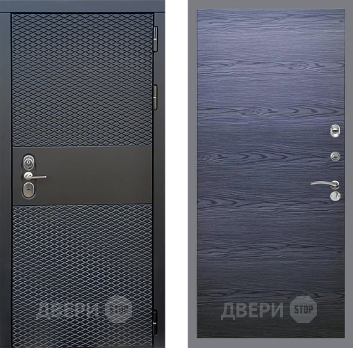 Входная металлическая Дверь Стоп БЛЭК CISA Гладкая Дуб тангенальный черный в Волоколамске