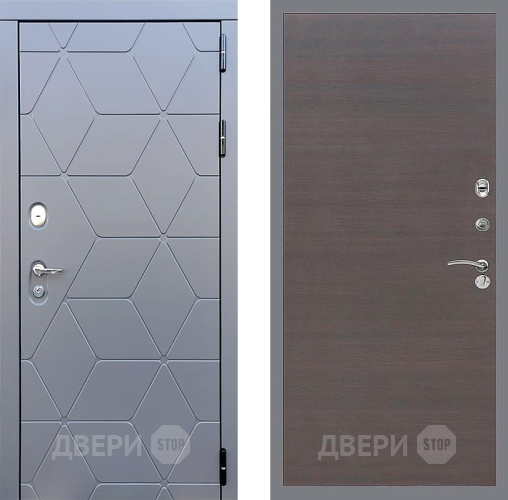 Входная металлическая Дверь Стоп КОСМО Гладкая венге поперечный в Волоколамске