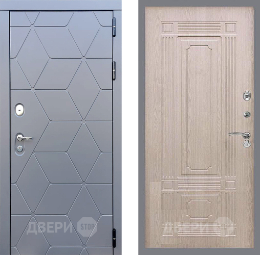 Входная металлическая Дверь Стоп КОСМО ФЛ-2 Беленый дуб в Волоколамске