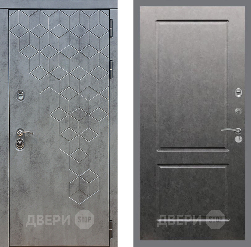 Дверь Стоп БЕТОН ФЛ-117 Штукатурка графит в Волоколамске