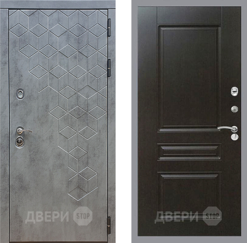 Входная металлическая Дверь Стоп БЕТОН ФЛ-243 Венге в Волоколамске