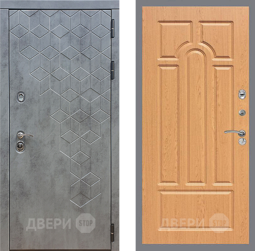 Входная металлическая Дверь Стоп БЕТОН ФЛ-58 Дуб в Волоколамске