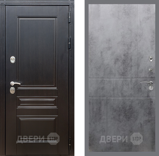 Входная металлическая Дверь Стоп МЕГАПОЛИС ФЛ-290 Бетон темный в Волоколамске