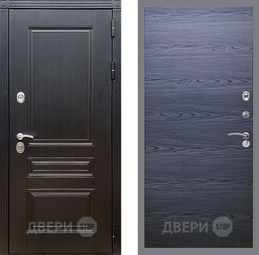 Дверь Стоп МЕГАПОЛИС Гладкая Дуб тангенальный черный в Волоколамске