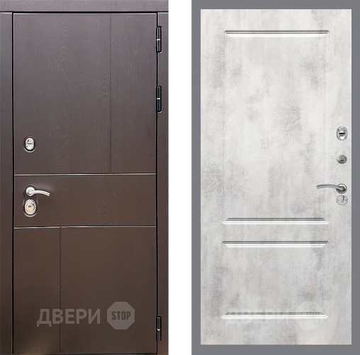 Входная металлическая Дверь Стоп УРБАН ФЛ-117 Бетон светлый в Волоколамске