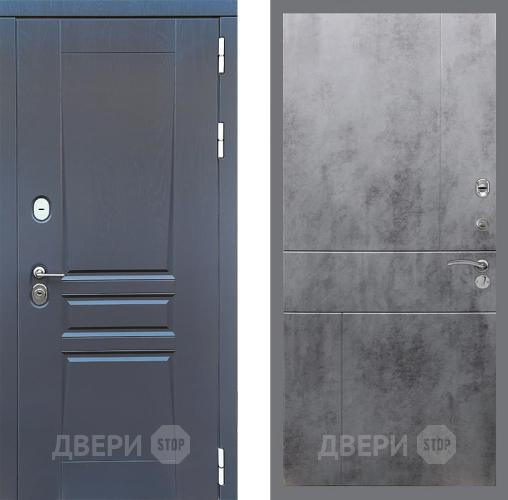 Дверь Стоп ПЛАТИНУМ ФЛ-290 Бетон темный в Волоколамске
