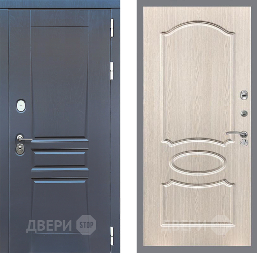 Входная металлическая Дверь Стоп ПЛАТИНУМ ФЛ-128 Беленый дуб в Волоколамске