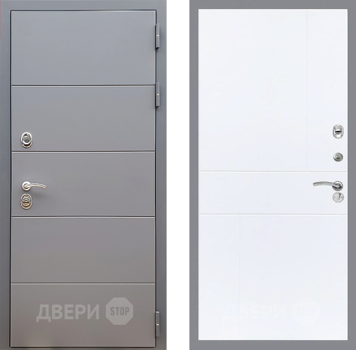 Дверь Стоп АРТ ГРАФИТ ФЛ-290 Силк Сноу в Волоколамске