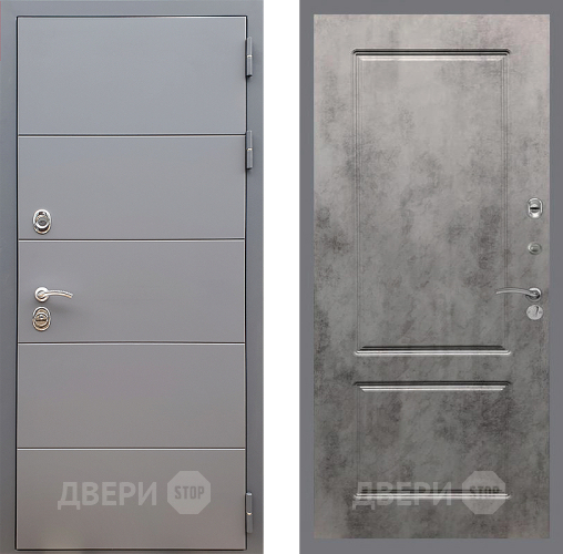 Дверь Стоп АРТ ГРАФИТ ФЛ-117 Бетон темный в Волоколамске