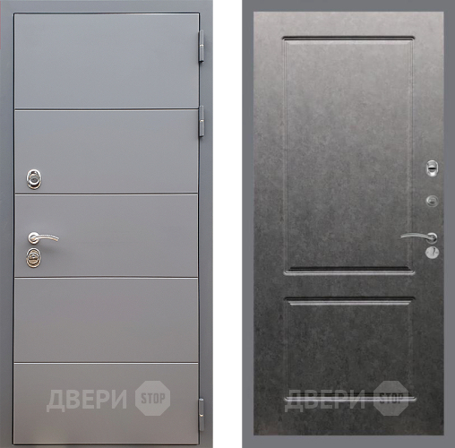 Входная металлическая Дверь Стоп АРТ ГРАФИТ ФЛ-117 Штукатурка графит в Волоколамске