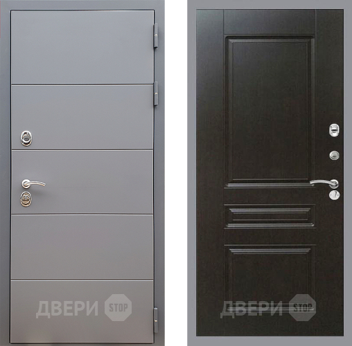Входная металлическая Дверь Стоп АРТ ГРАФИТ ФЛ-243 Венге в Волоколамске
