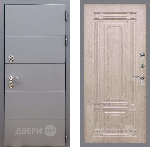 Дверь Стоп АРТ ГРАФИТ ФЛ-2 Беленый дуб в Волоколамске
