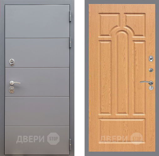 Входная металлическая Дверь Стоп АРТ ГРАФИТ ФЛ-58 Дуб в Волоколамске