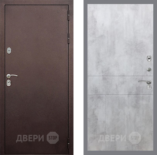 Дверь Стоп КЛАССИК Медь ФЛ-290 Бетон светлый в Волоколамске