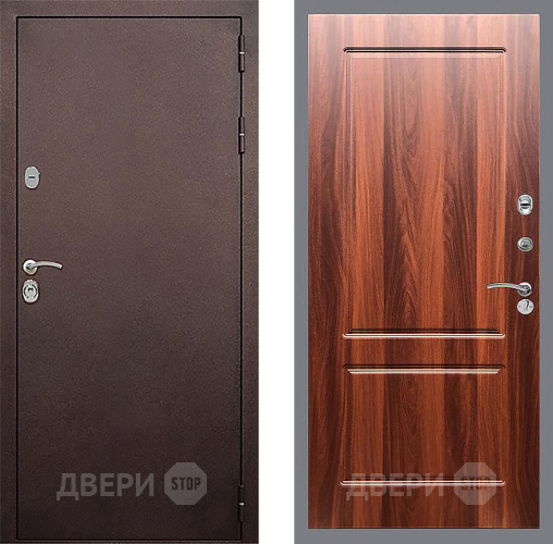 Входная металлическая Дверь Стоп КЛАССИК Медь ФЛ-117 Итальянский орех в Волоколамске