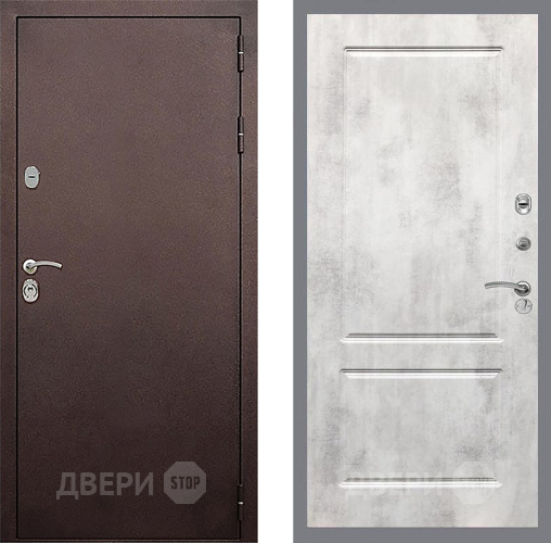 Дверь Стоп КЛАССИК Медь ФЛ-117 Бетон светлый в Волоколамске