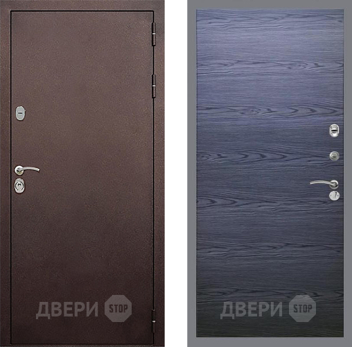 Входная металлическая Дверь Стоп КЛАССИК Медь Гладкая Дуб тангенальный черный в Волоколамске