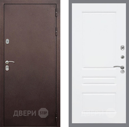 Входная металлическая Дверь Стоп КЛАССИК Медь ФЛ-243 Силк Сноу в Волоколамске