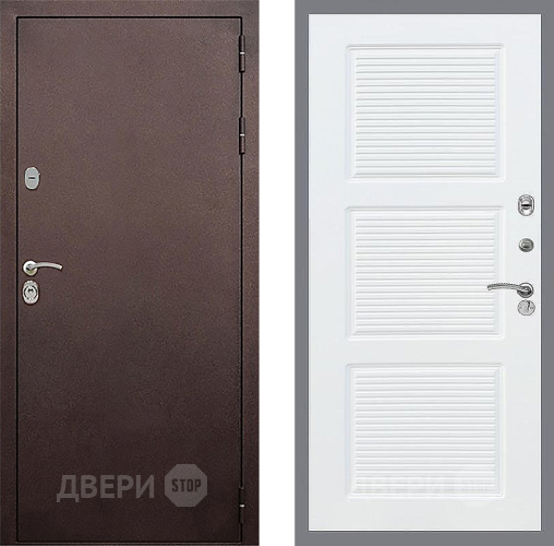 Дверь Стоп КЛАССИК Медь ФЛ-1 Силк Сноу в Волоколамске
