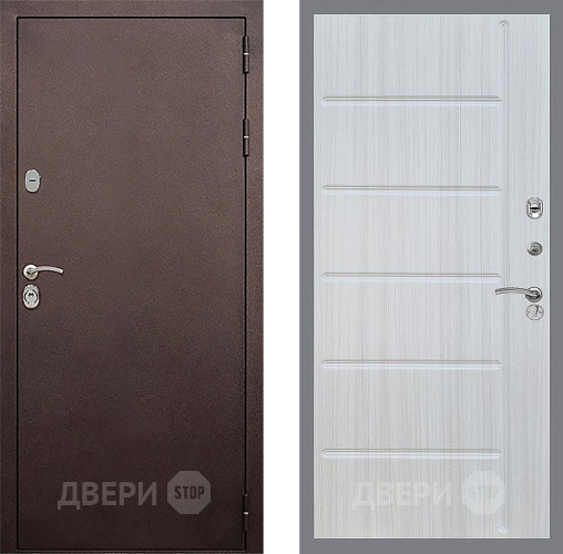 Входная металлическая Дверь Стоп КЛАССИК Медь ФЛ-102 Сандал белый в Волоколамске