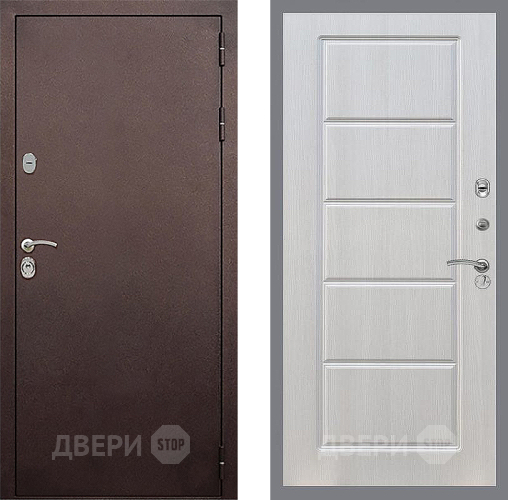 Входная металлическая Дверь Стоп КЛАССИК Медь ФЛ-39 Лиственница беж в Волоколамске