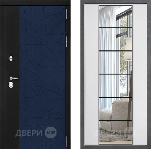 Дверь Дверной континент ДК-9 ФЛЗ-2 Зеркало Белый софт в Волоколамске
