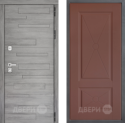 Входная металлическая Дверь Дверной континент ДК-10 ФЛ-617 Ясень шоколадный в Волоколамске