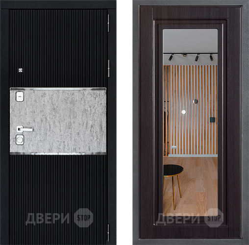 Входная металлическая Дверь Дверной континент ДК-13 ФЛЗ Зеркало Венге в Волоколамске