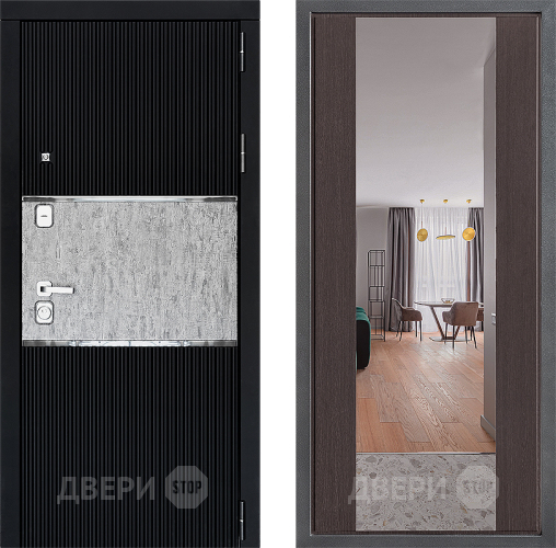 Дверь Дверной континент ДК-13 ФЛЗ-1 Зеркало Венге в Волоколамске