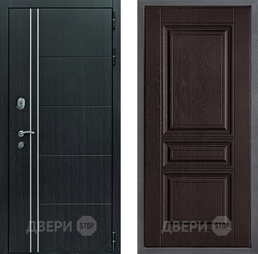 Входная металлическая Дверь Дверной континент Теплолюкс Дизайн ФЛ-243 Дуб шоколадный в Волоколамске