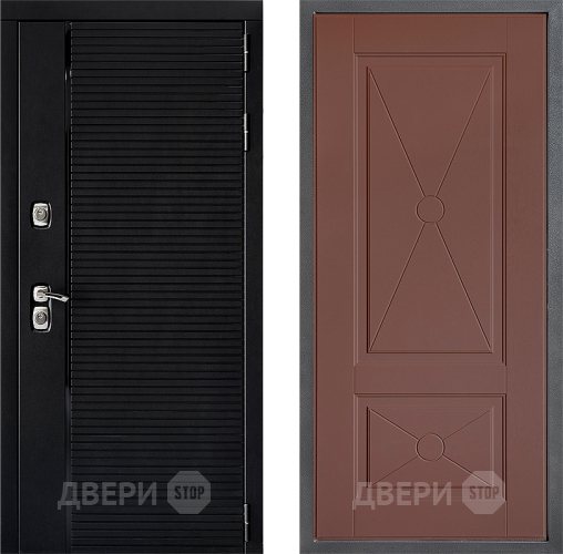 Входная металлическая Дверь Дверной континент ДК-1 ФЛ-617 Ясень шоколадный в Волоколамске