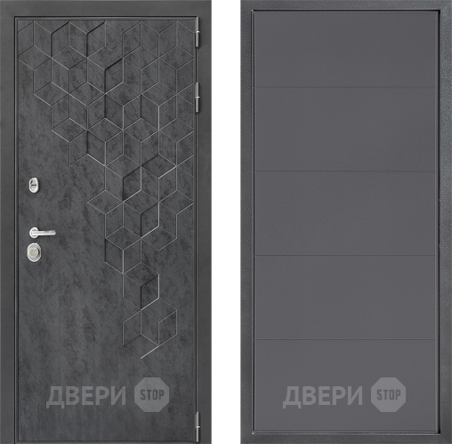 Входная металлическая Дверь Дверной континент ДК-3/713 ФЛ-649 Графит софт в Волоколамске