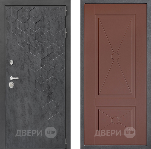 Входная металлическая Дверь Дверной континент ДК-3/713 ФЛ-617 Ясень шоколадный в Волоколамске