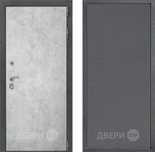 Входная металлическая Дверь Дверной континент ДК-3/743 ФЛ-649 Графит софт в Волоколамске